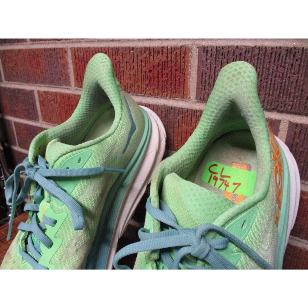 Hoka One One Mens Clifton 9 Green 1127895 ZLGL Shoes Running Sneakers 9.5 D - Picture 6 of 16